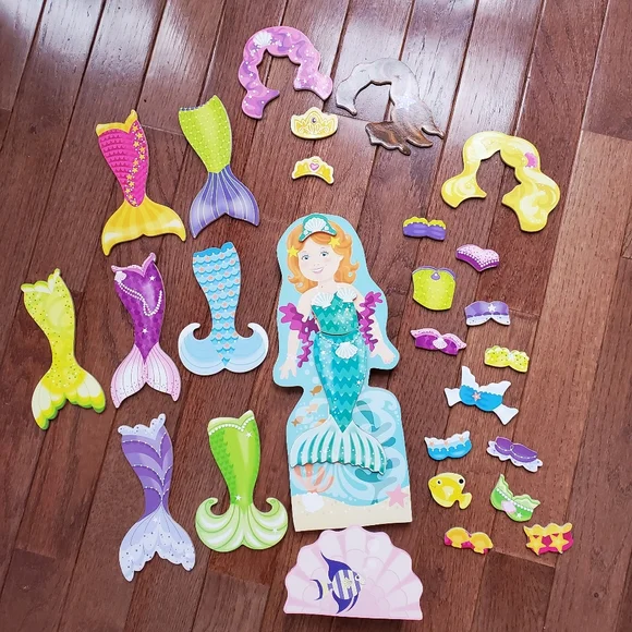 knee length dresses for ladies Disney Ariel Wooden Magnetic Dress-Up main image 1